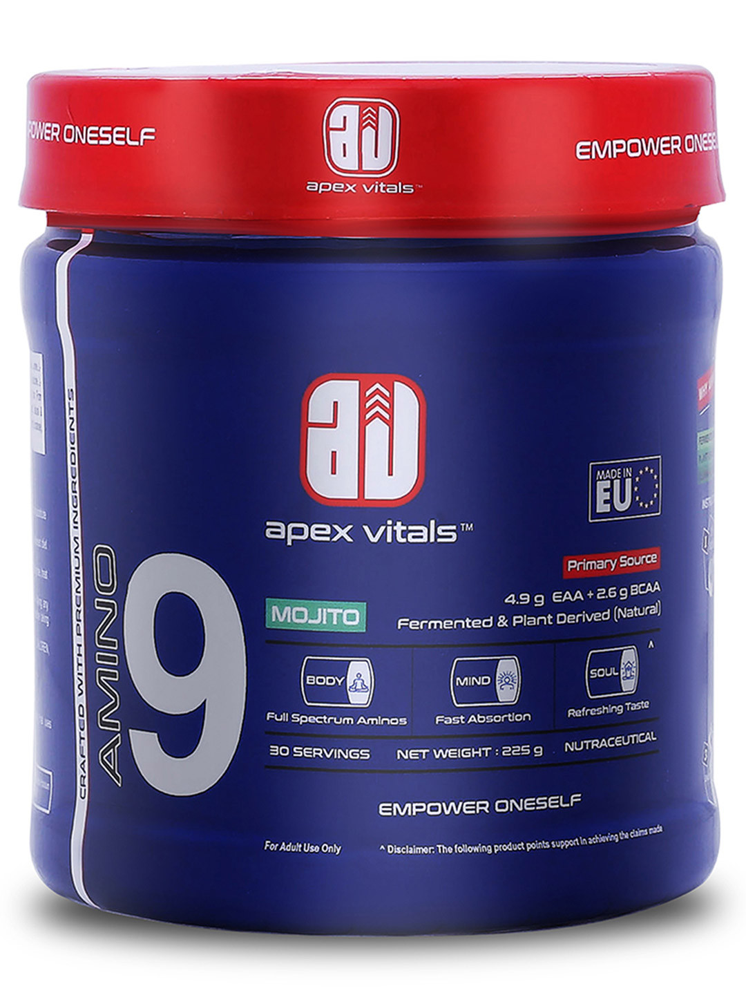Apex Vitals Amino 9 For Wellness Boost- Mojito Flavour - 225 g