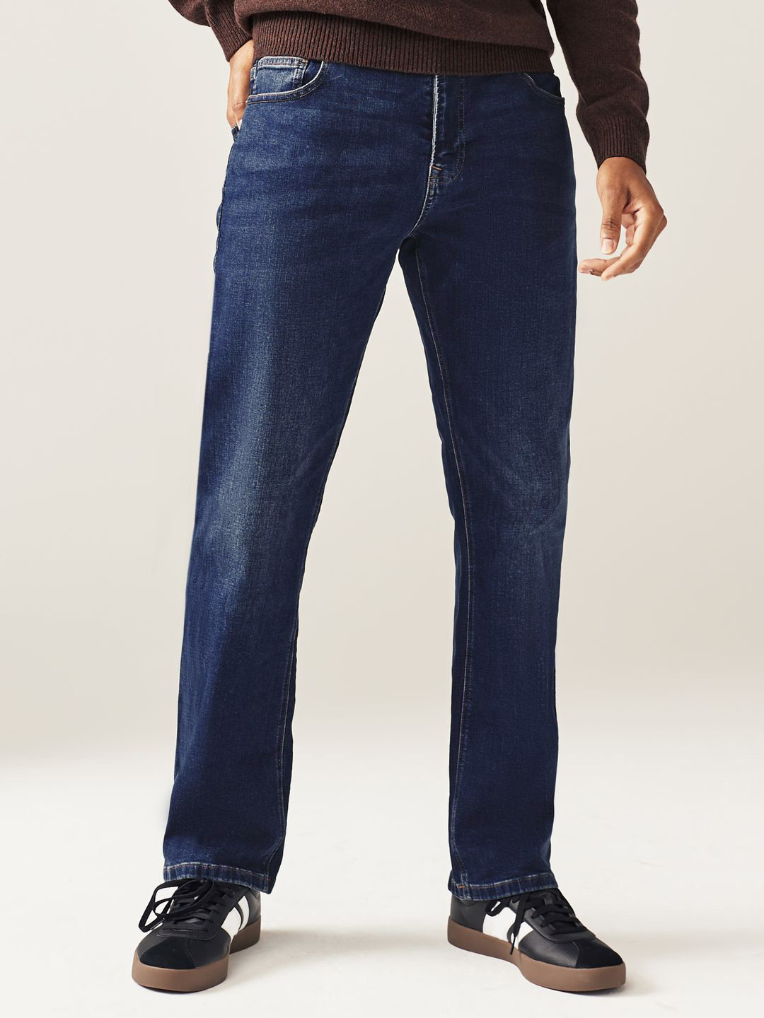 NEXT Men Bootcut Mid-Rise Light Fade Stretchable Jeans