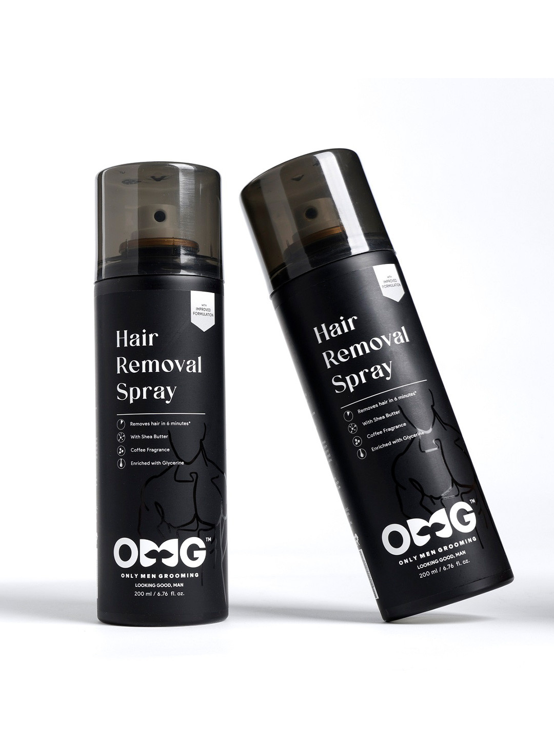 OMG OnlyMenGrooming Set Of 2 Men Hair Removal Spray - 200 ml Each