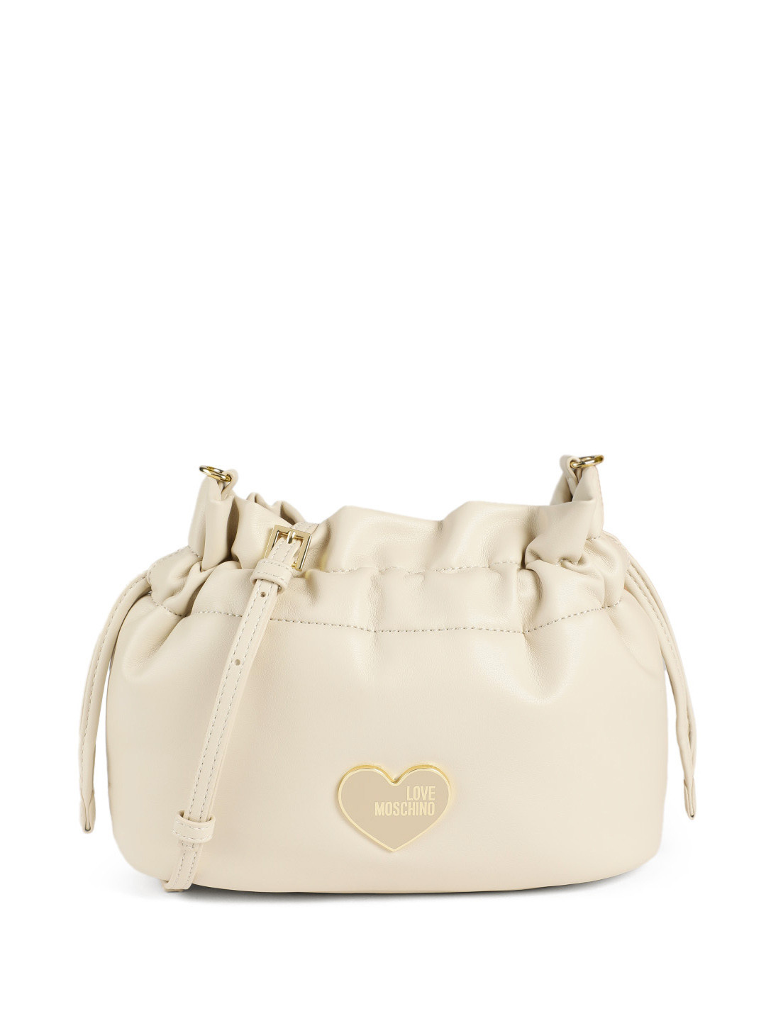 LOVE MOSCHINO Faux Leather Brand Logo Embossed Structured Sling Bag