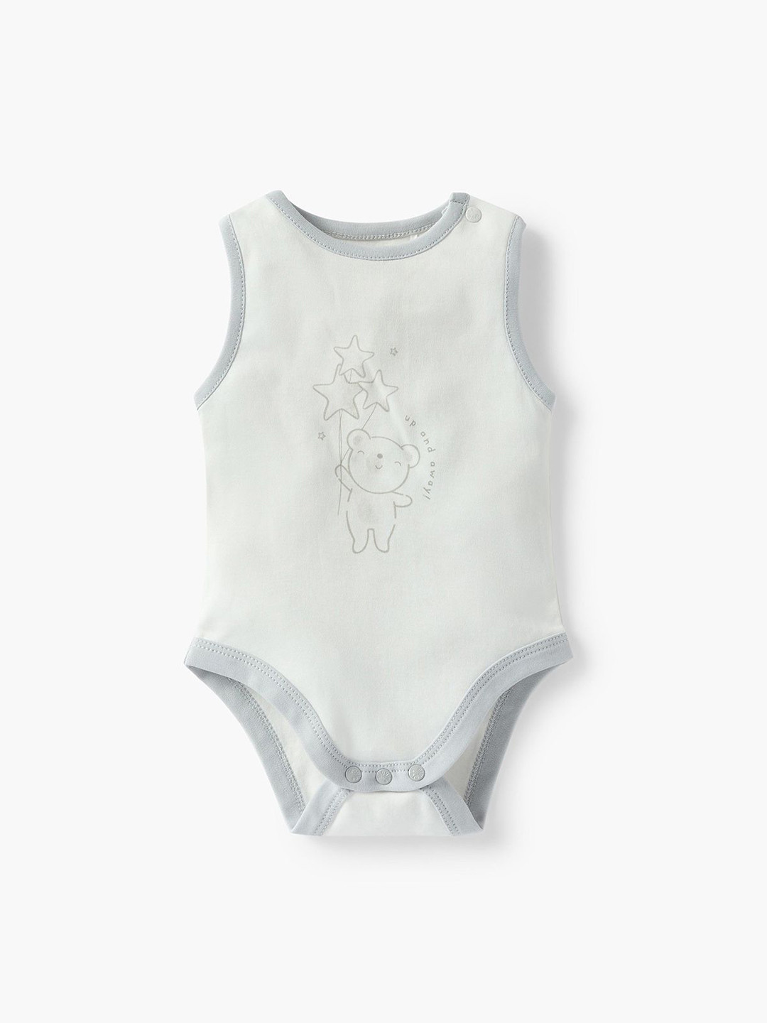 iggles by Babyshop Infant Boys Bear Printed Pure Cotton Bodysuit