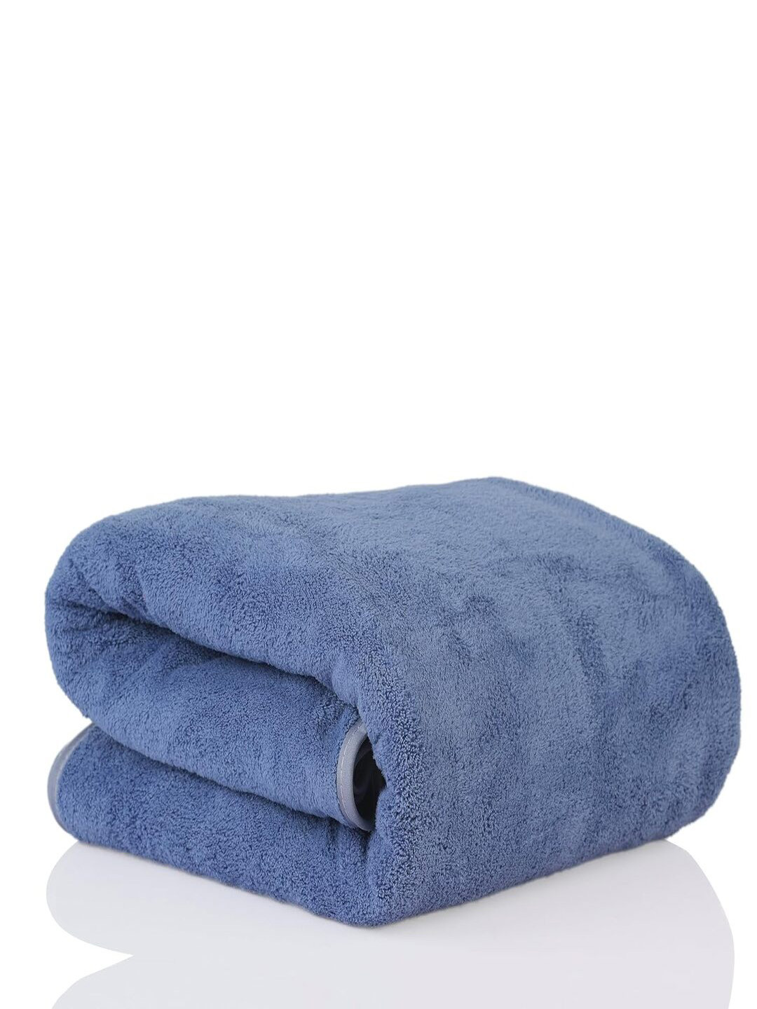 SFFIZEEX Blue 350 GSM Bath Towel Super Soft Coral Fleece Bathing Towel