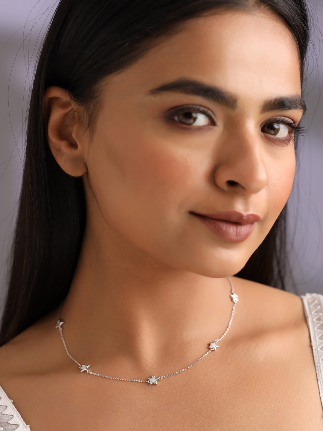 Kicky And Perky 925 Sterling Silver Mother of Pearl Silver Necklace