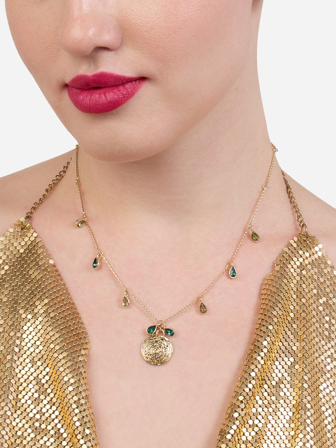 Zaveri Pearls Gold-Plated Pearls Chain
