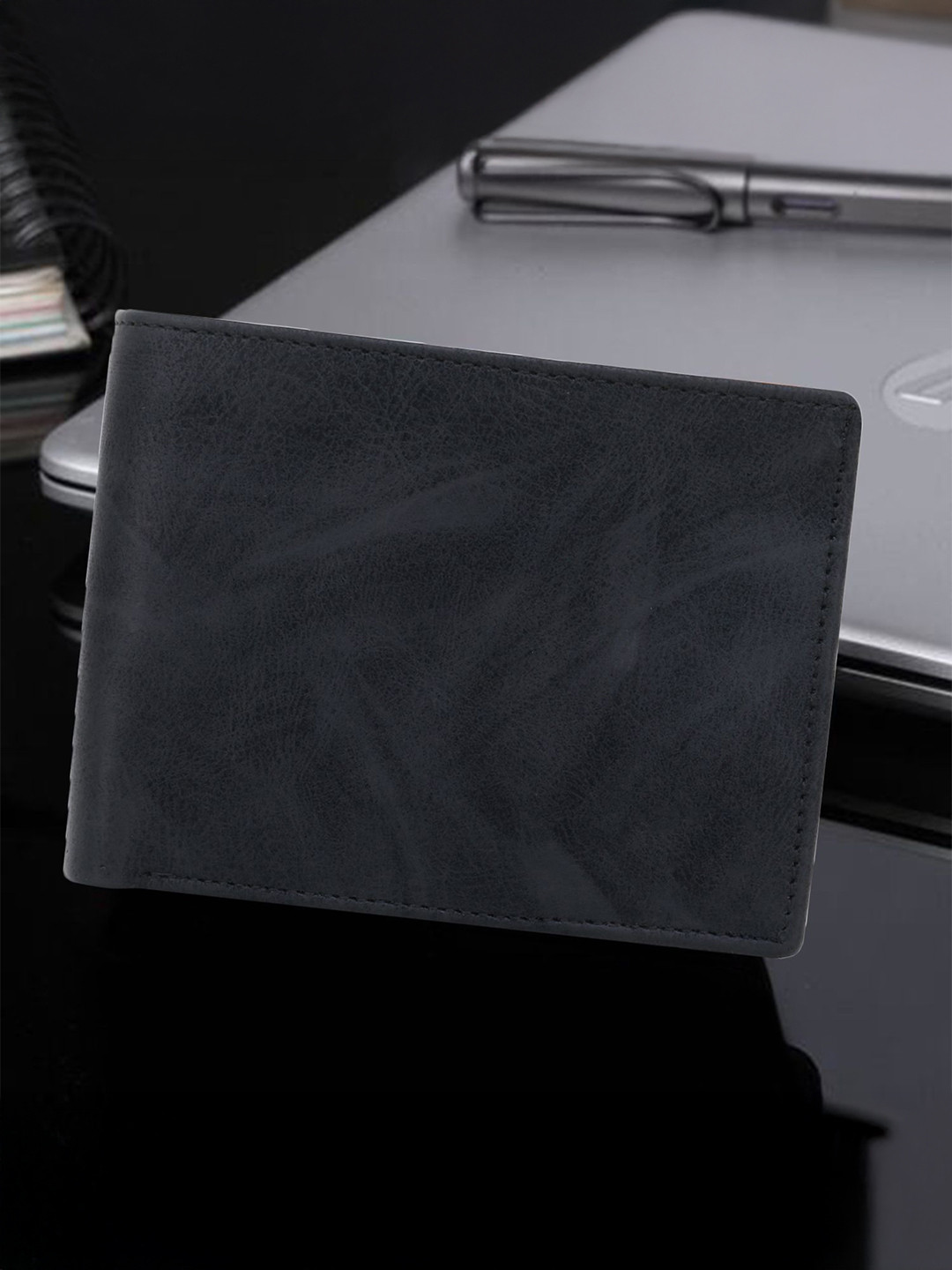 Provogue Men Striped PU Two Fold Wallet with SIM Card Holder