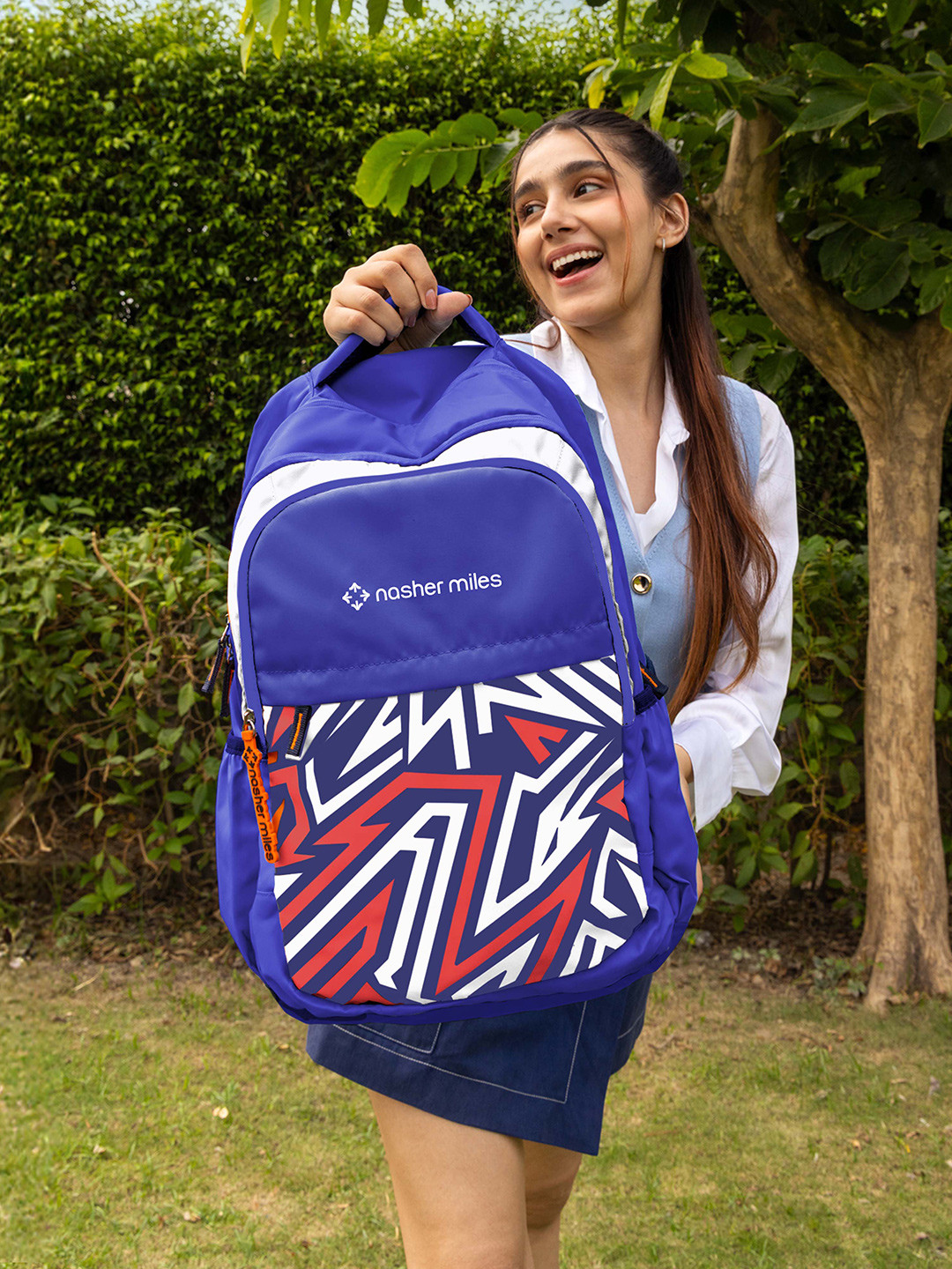 Nasher Miles Physics Laptop Backpack 31 Liters Polyester with Raincover (Dark Blue)