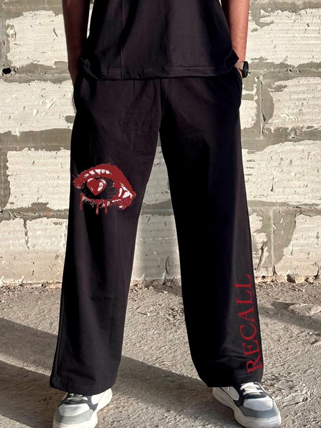 TheBTclub Hell Isnt Hot Men Hell Isnt Hot Printed Straight Fit Cotton Trousers