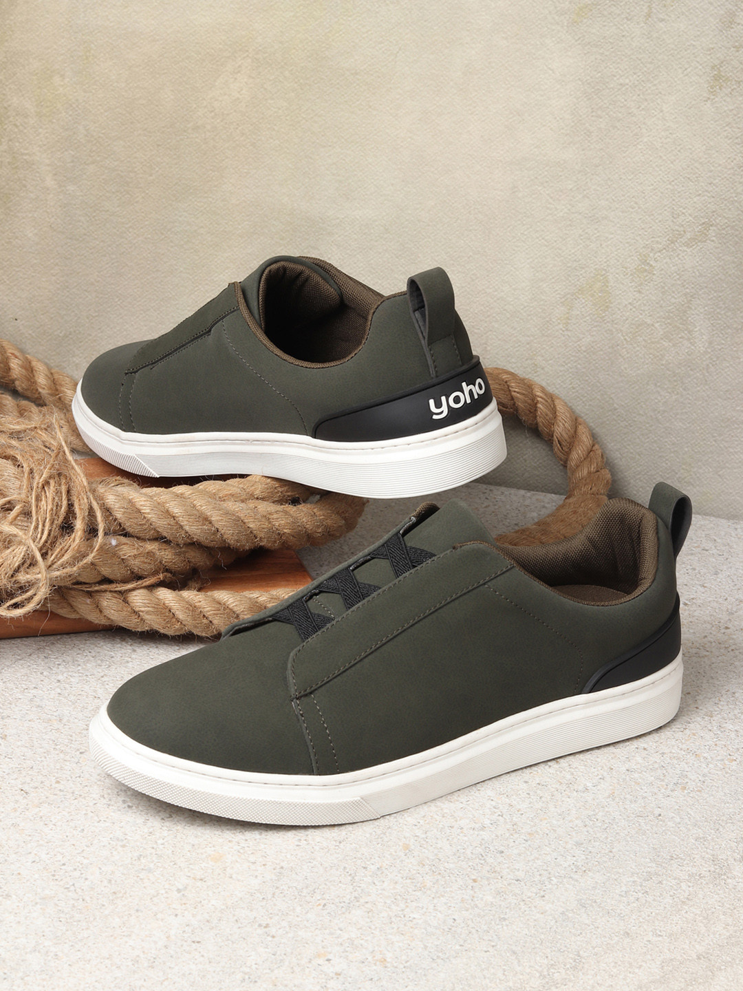 yoho Men Ejogs Nubuck Leather Footpharma Footbed Slip-On  Sneaker