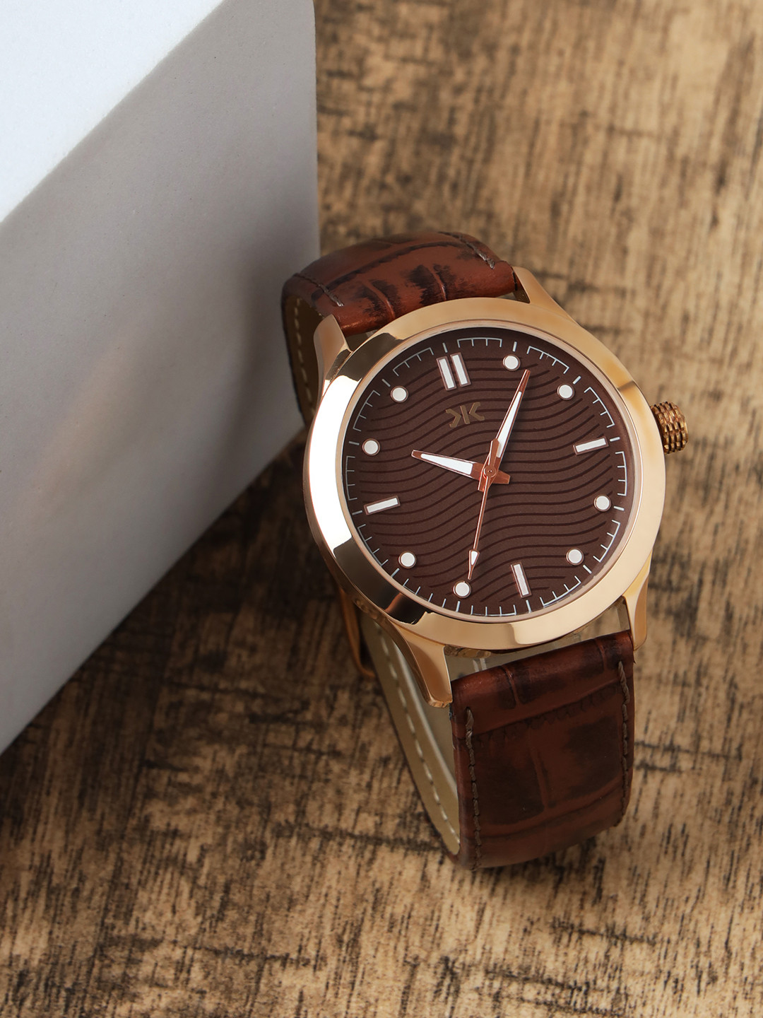 Killer Men Brass Round Dial & Straps Analogue Watch KLM102A