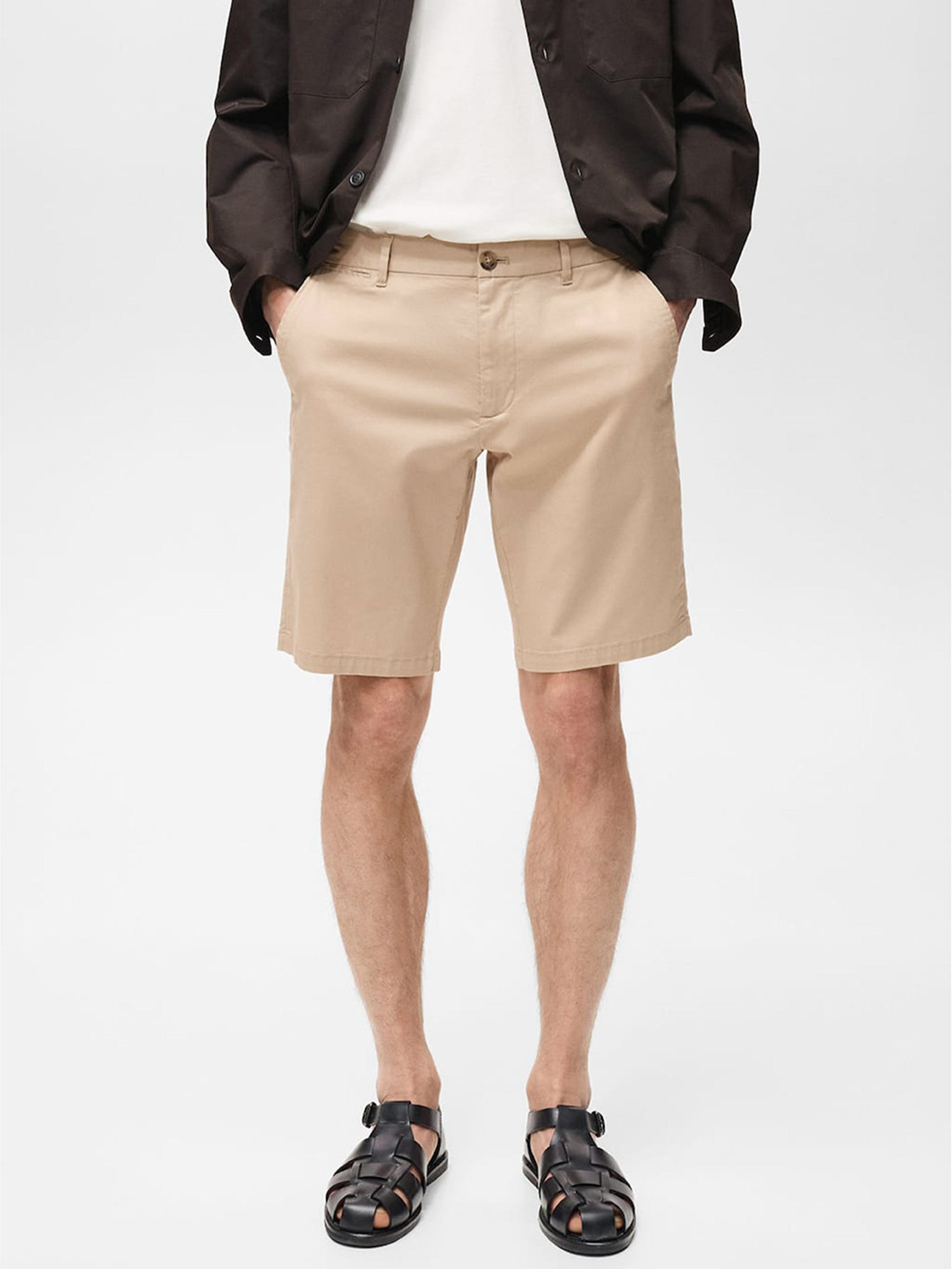 MANGO MAN Men Slim Fit Chino Shorts