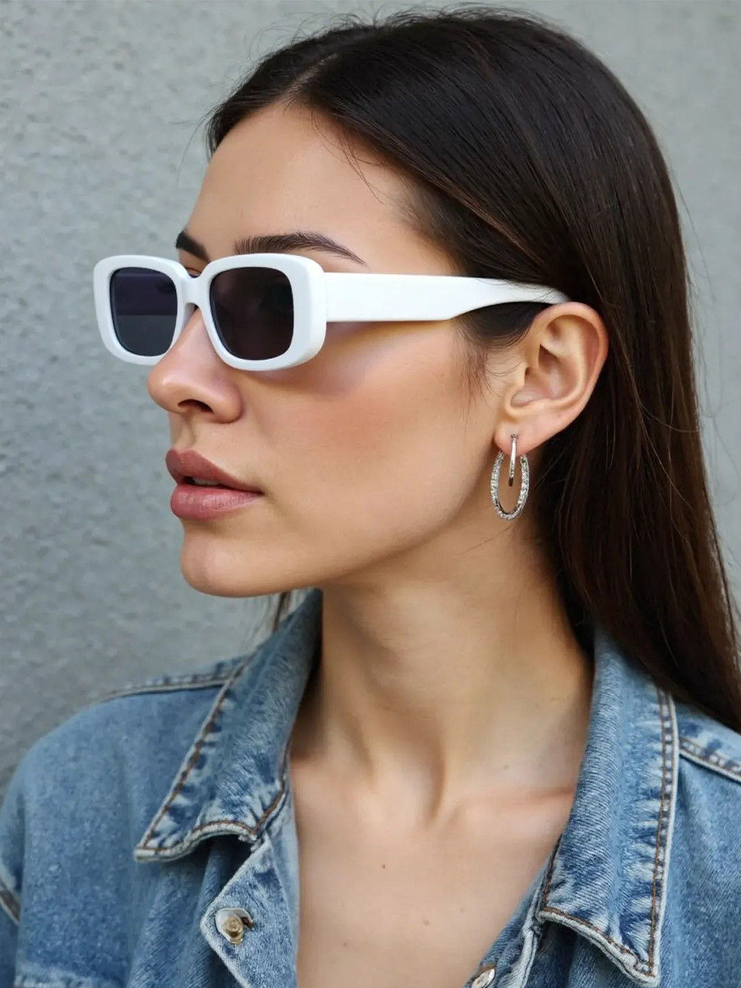 RORCE Women Rectangle Sunglasses with UV Protected Lens