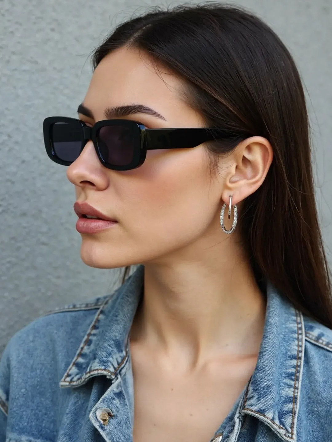 RORCE Women Rectangle Sunglasses with UV Protected Lens