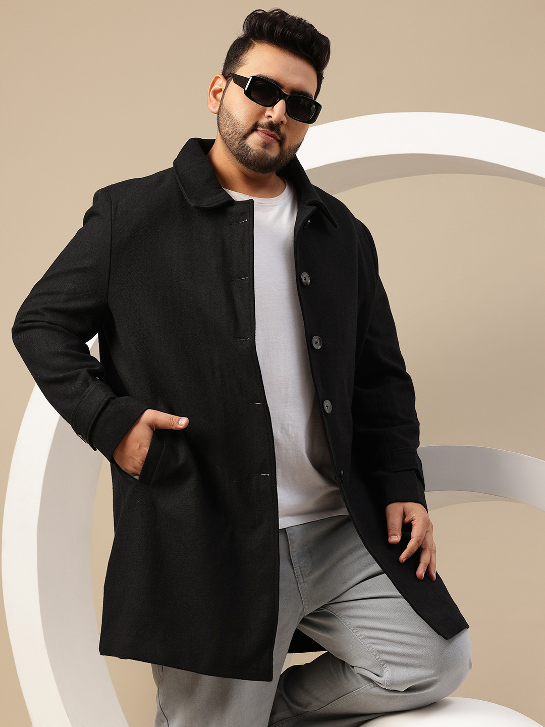 Sztori Plus Size Regular Fit Overcoat