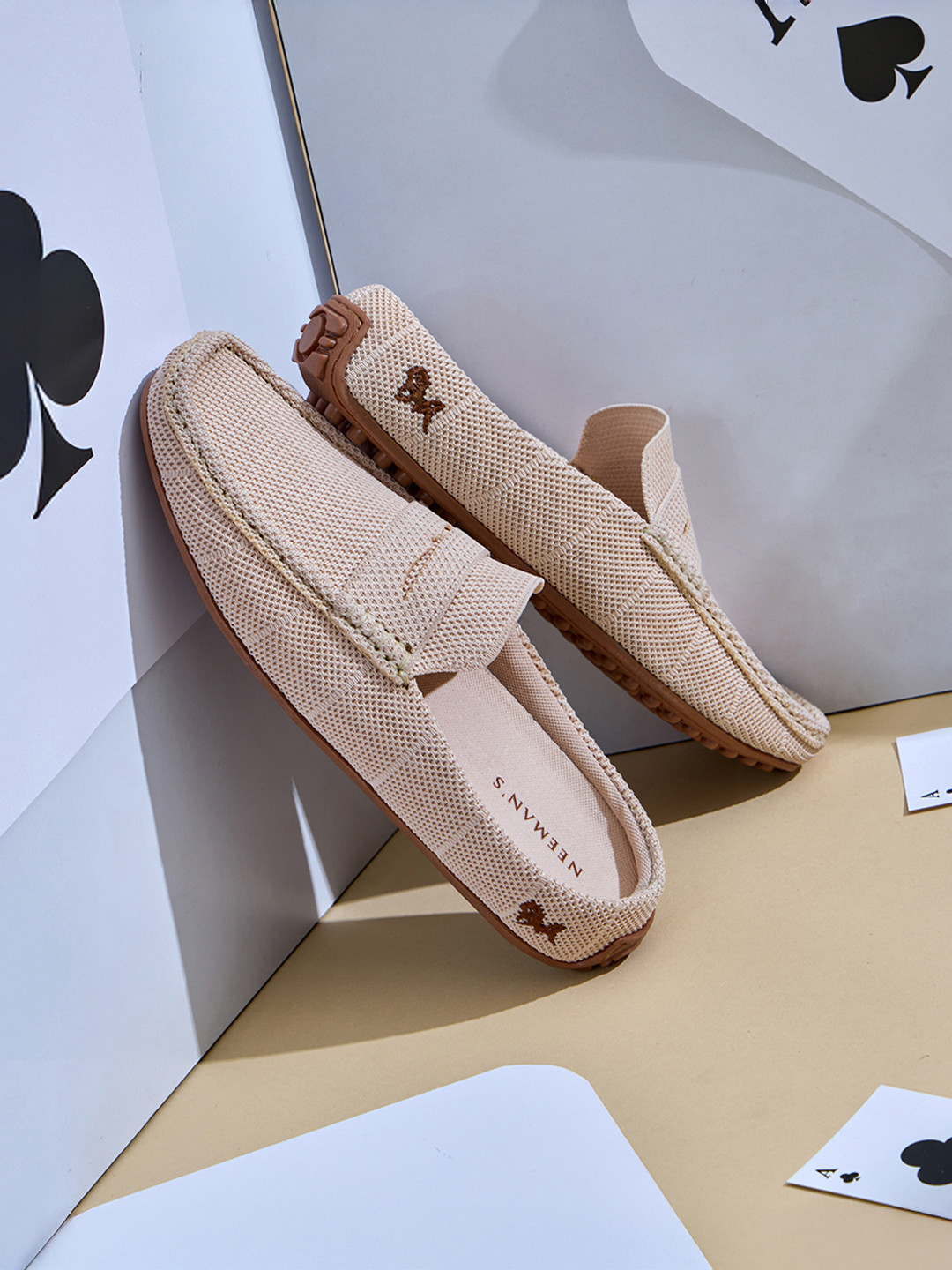 NEEMANS Men Woven Design Relive Knit Mules