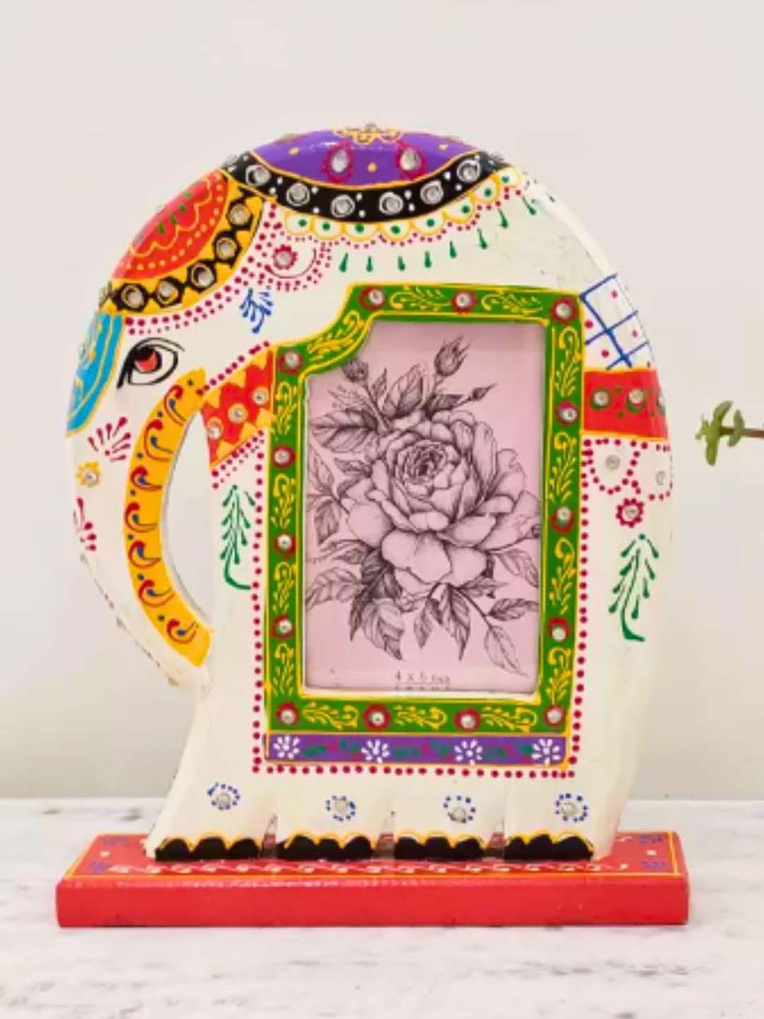 apka mart White Printed Table Photo Frame