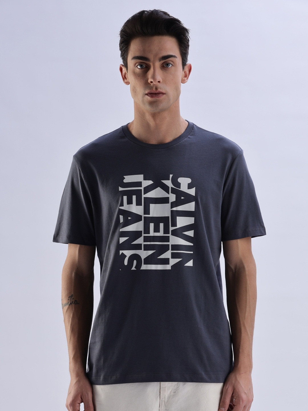 Calvin Klein Jeans Men Brand Logo Printed T-shirt