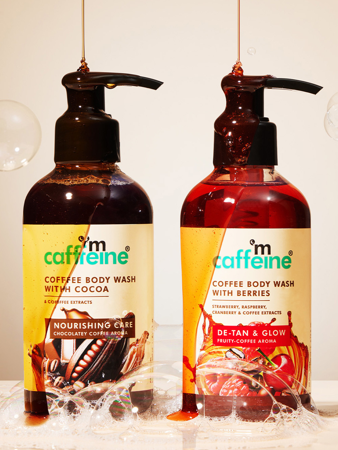 MCaffeine Set of Berries & Cocoa Shower Gels - 400ml