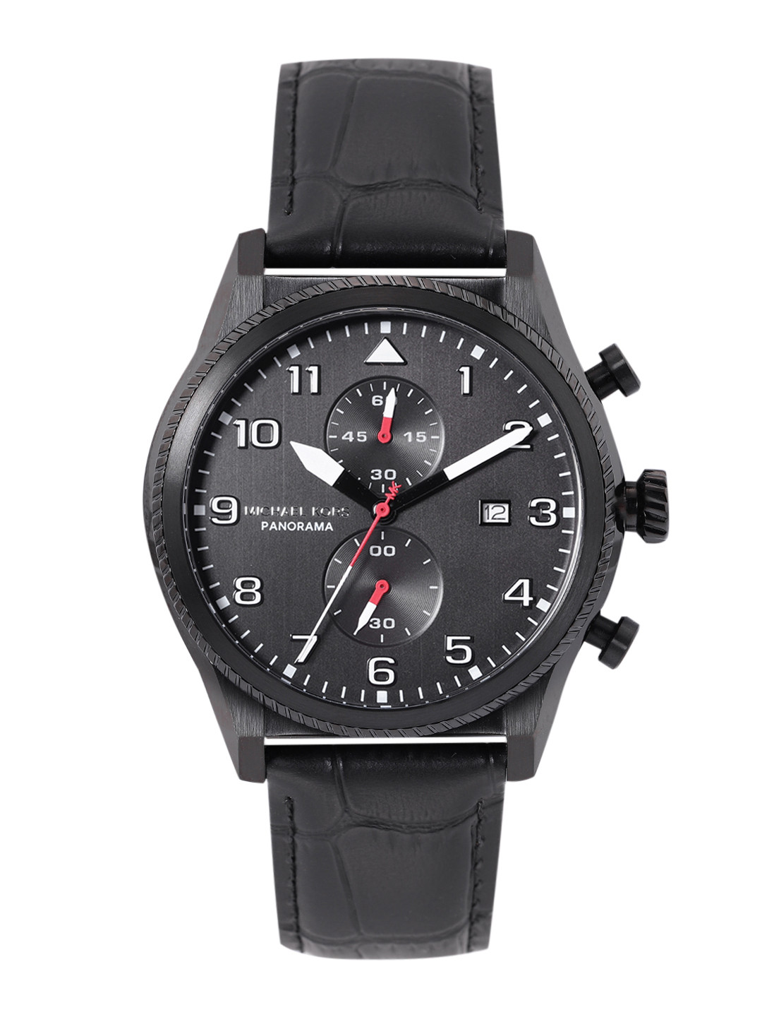 Michael Kors Men Panorama Leather Analogue Watch MK9201I