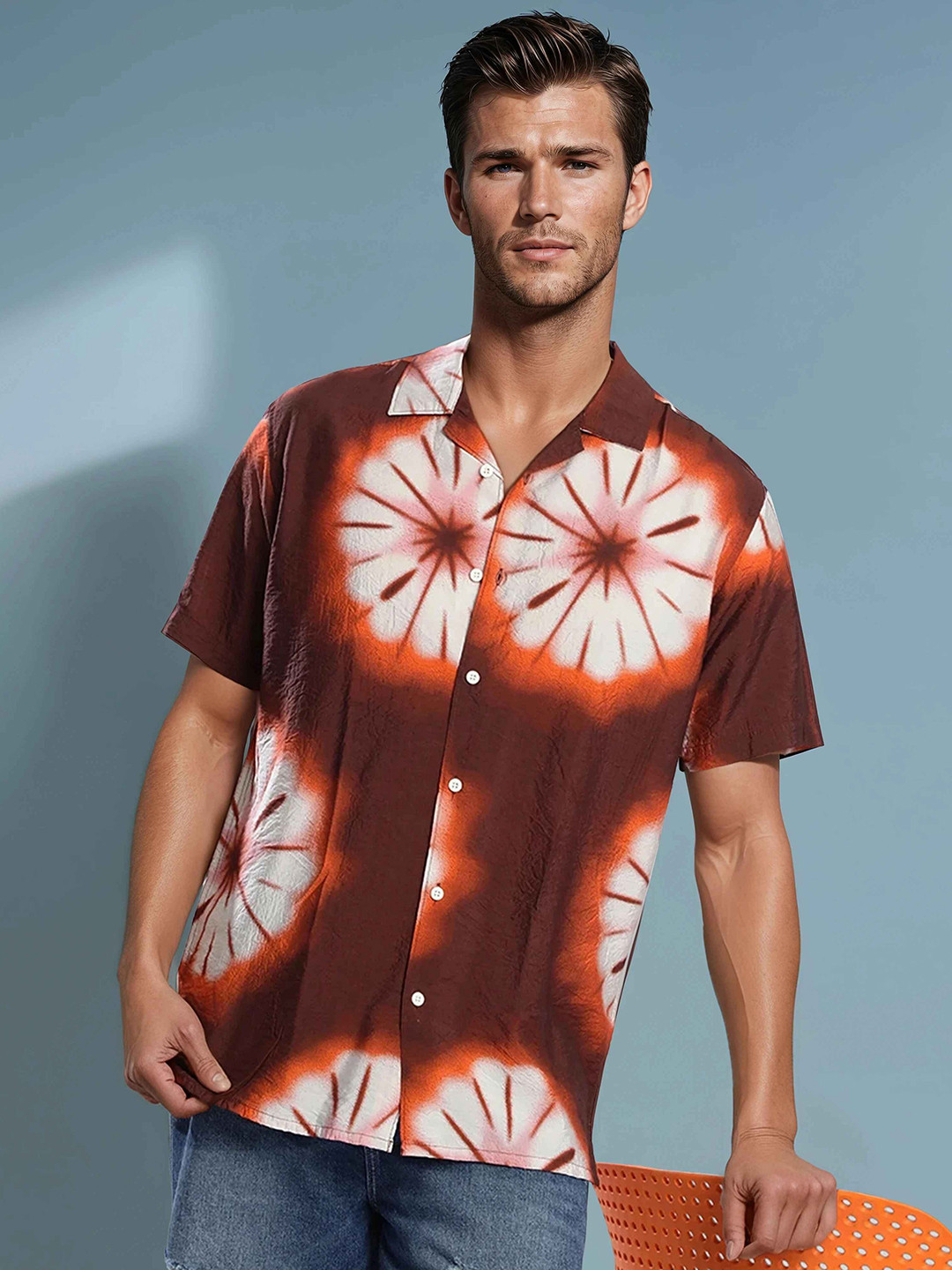 Bene Kleed Men Tye & Dye Effect Casual Shirt