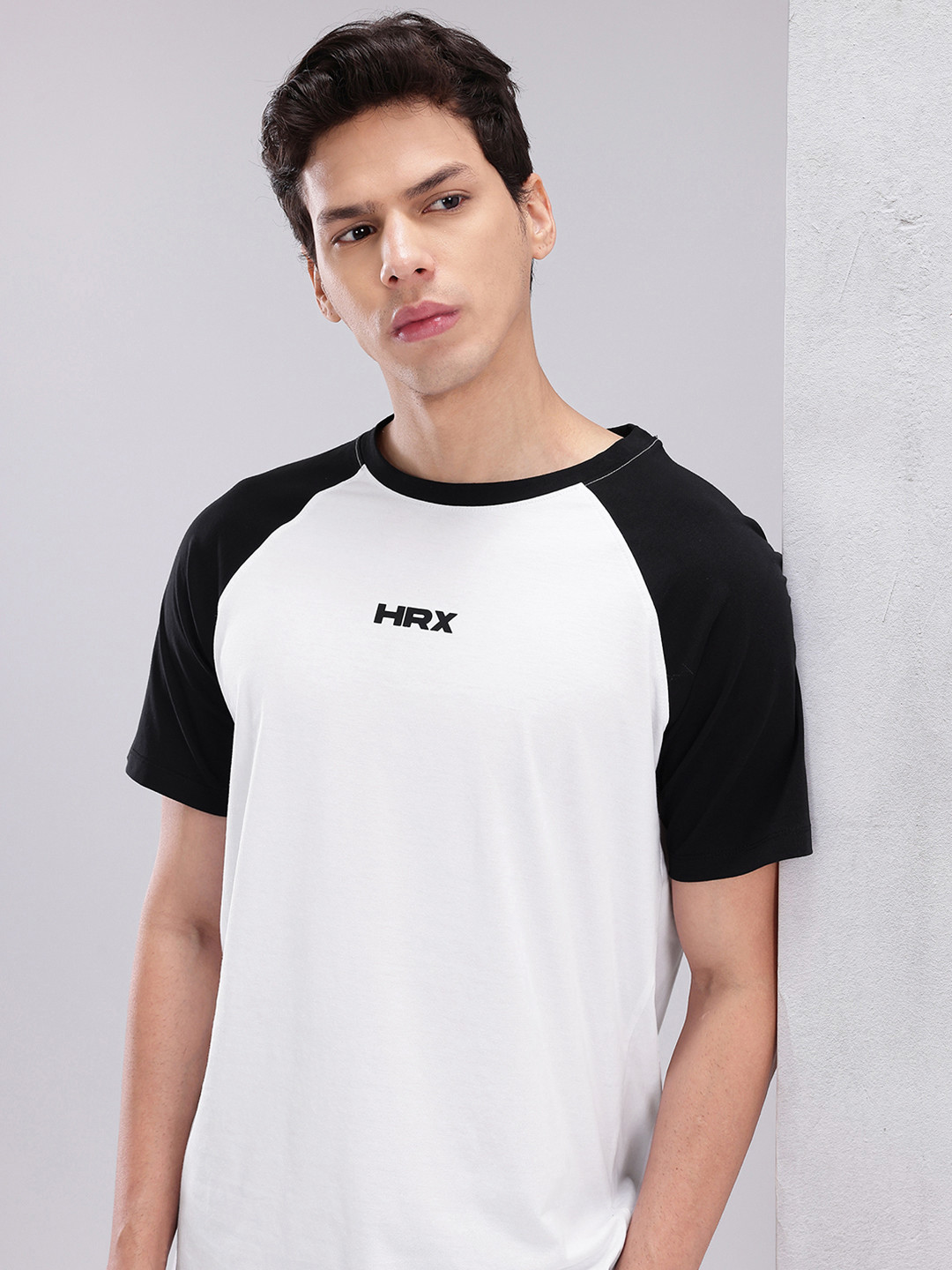 HRX by Hrithik Roshan Contrast Raglan Sleeve Lifestyle T-shirt