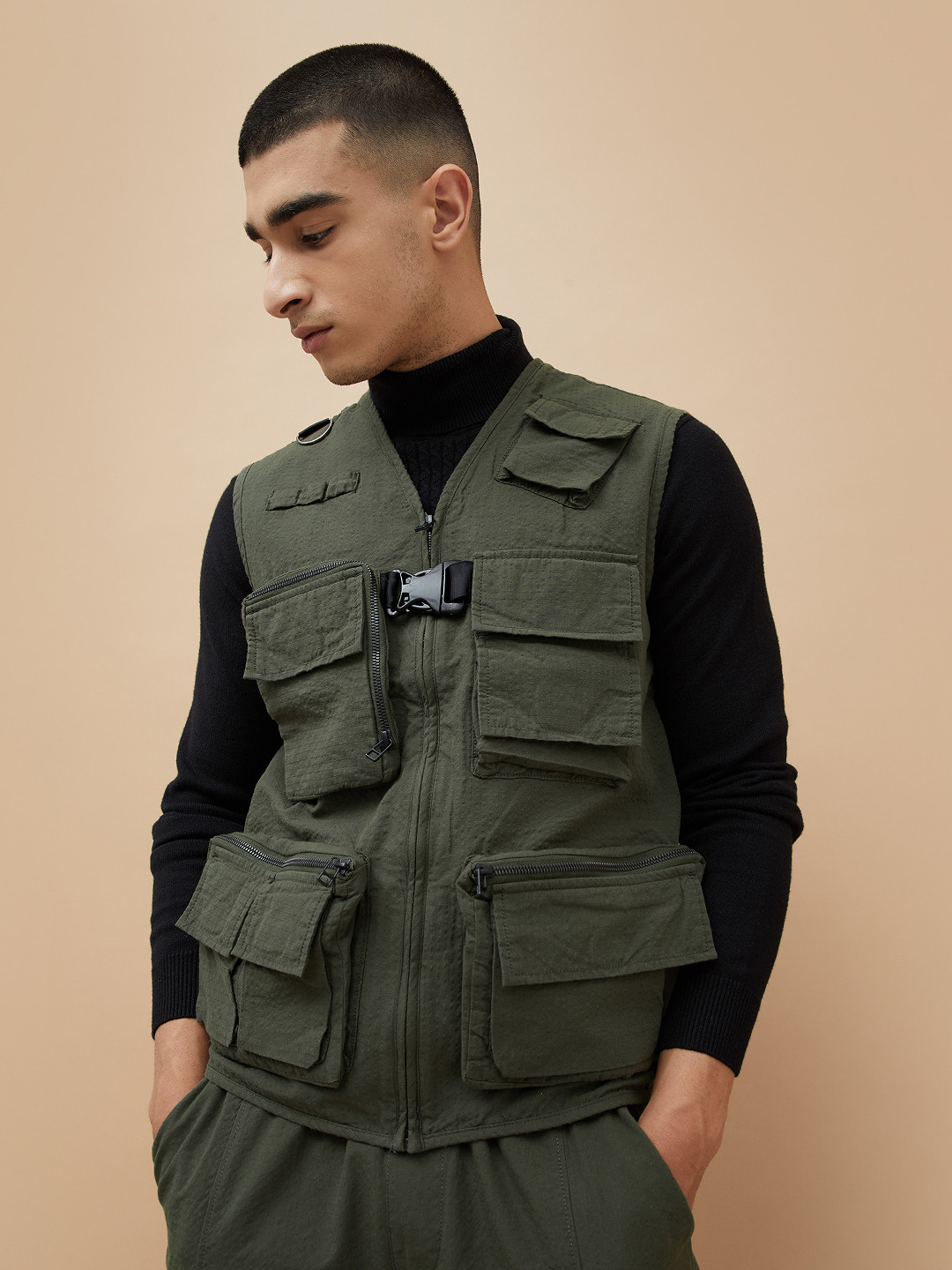 Bossini Men Denim Jacket with Patchwork