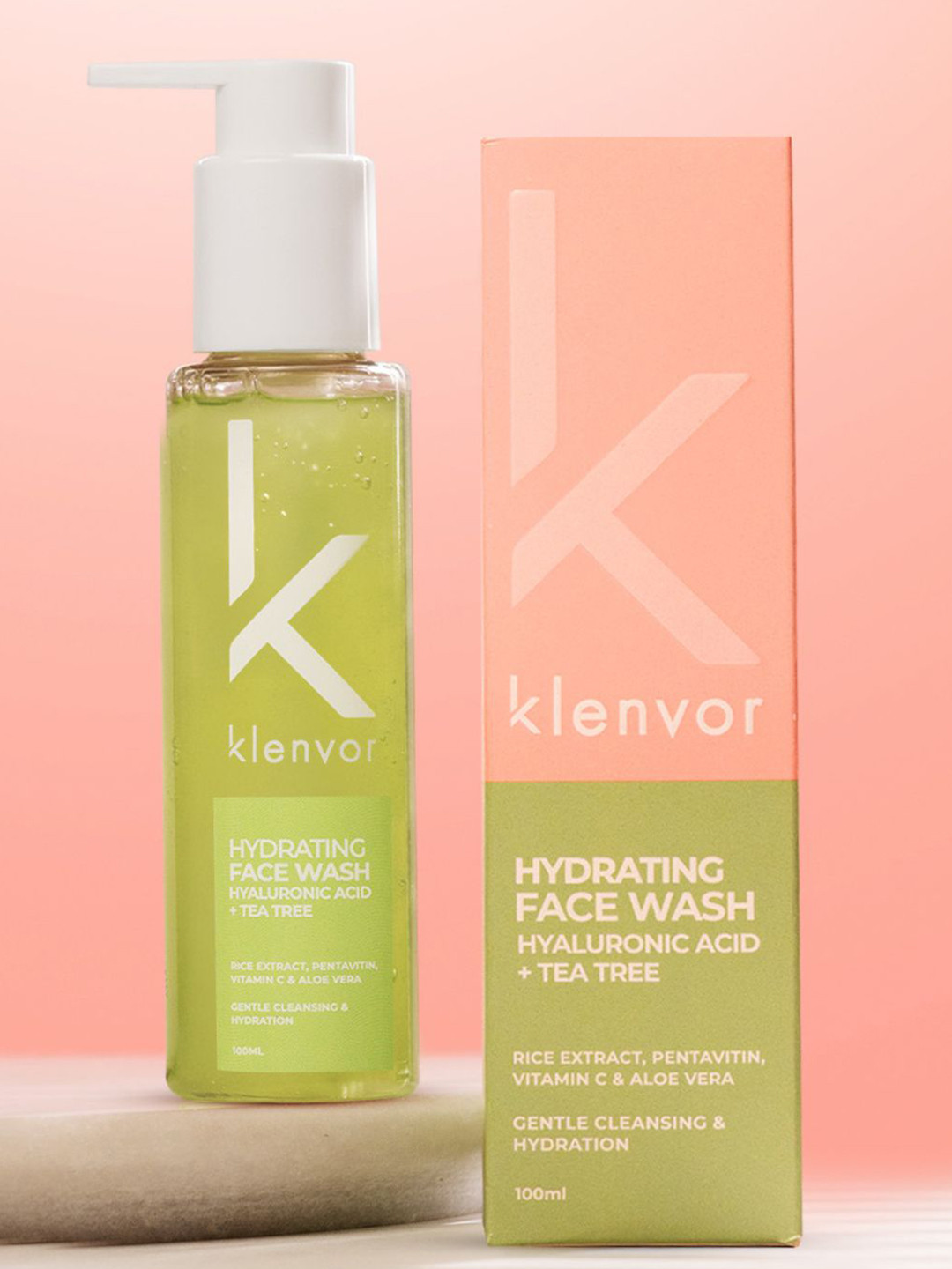 KLENVOR Tea Tree + Hyaluronic Acid Hydrating Face Wash - 100 ml