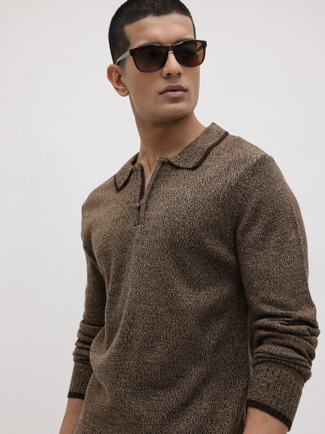 The Roadster Life Co. Grindle Effect Shirt Collar Pullover