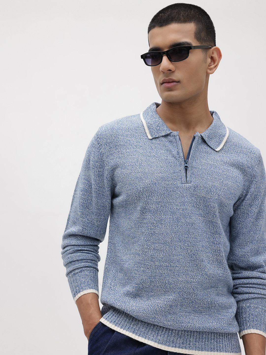 The Roadster Life Co. Grindle Effect Shirt Collar Pullover