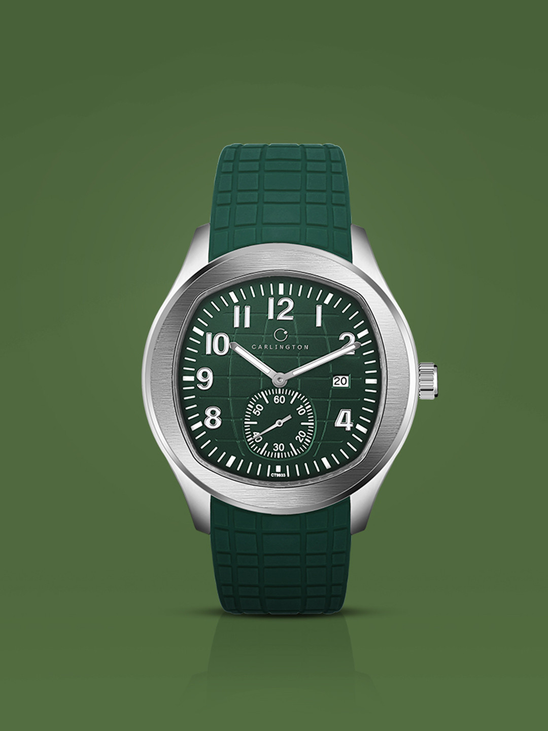 CARLINGTON Men Dial & Straps Analogue Multi Function Watch Legacy 9933 Silver Green