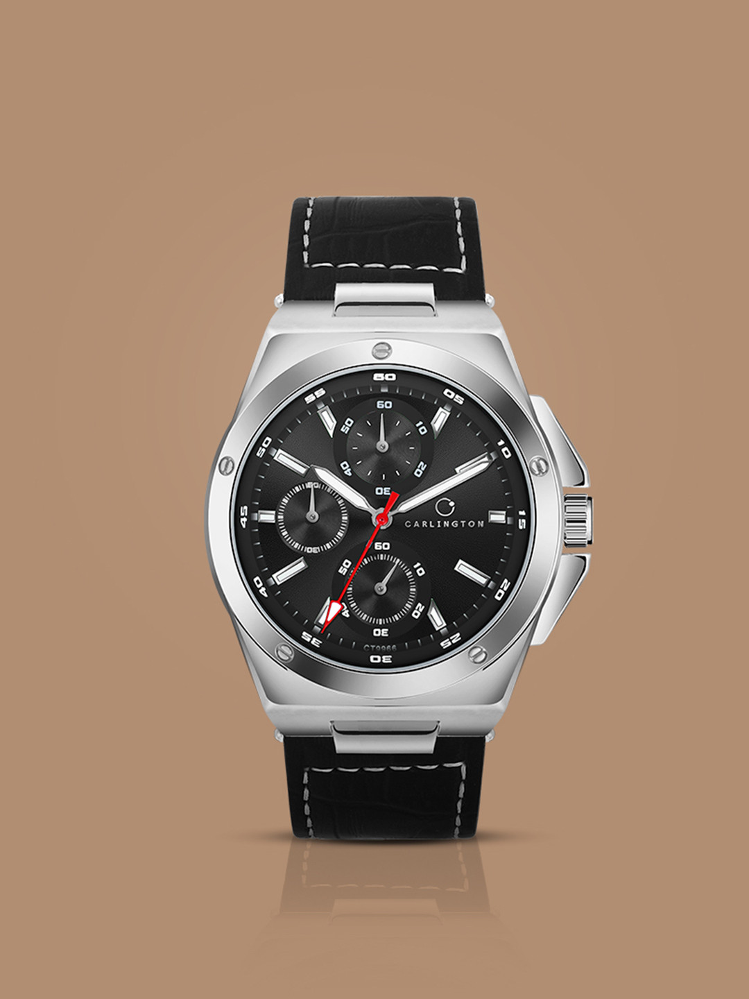 CARLINGTON Legacy Men Dial & Leather Straps Analogue Multi Function Watch