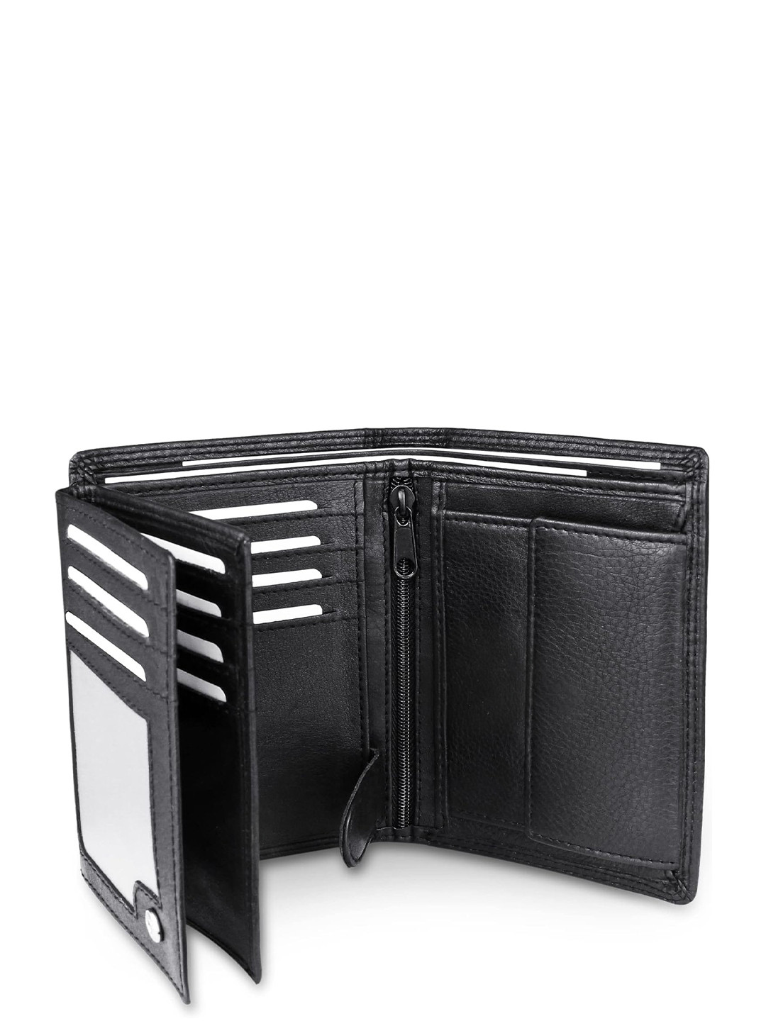 Merry Poppin's Men Leather Tri-fold wallet RFID Blocking With Sim Card Holder