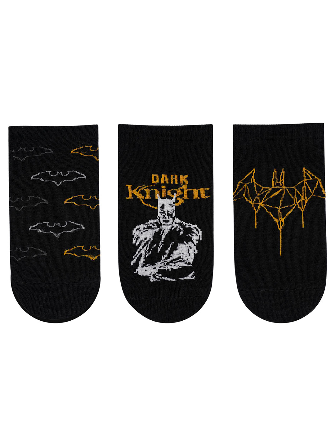 SocksXpress Men Pack of 3 Justice League Batman Dark Knight Ankle Socks