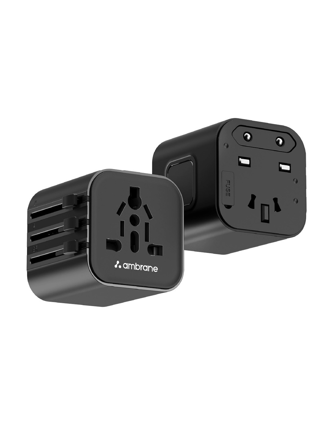Ambrane Universal Travel Adapter With 4 in 1 Fast Charging Charger