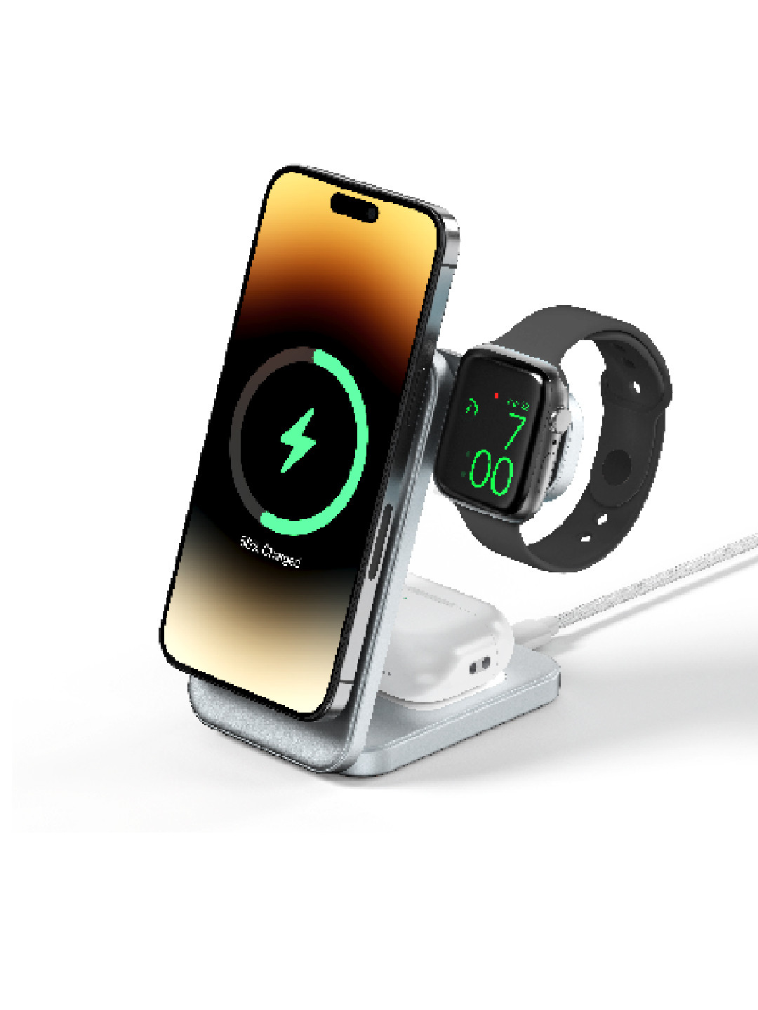 Ambrane AerosynQTrio 2 Qi2 Magsafe Wireless 3-in-1 22.5W Charger