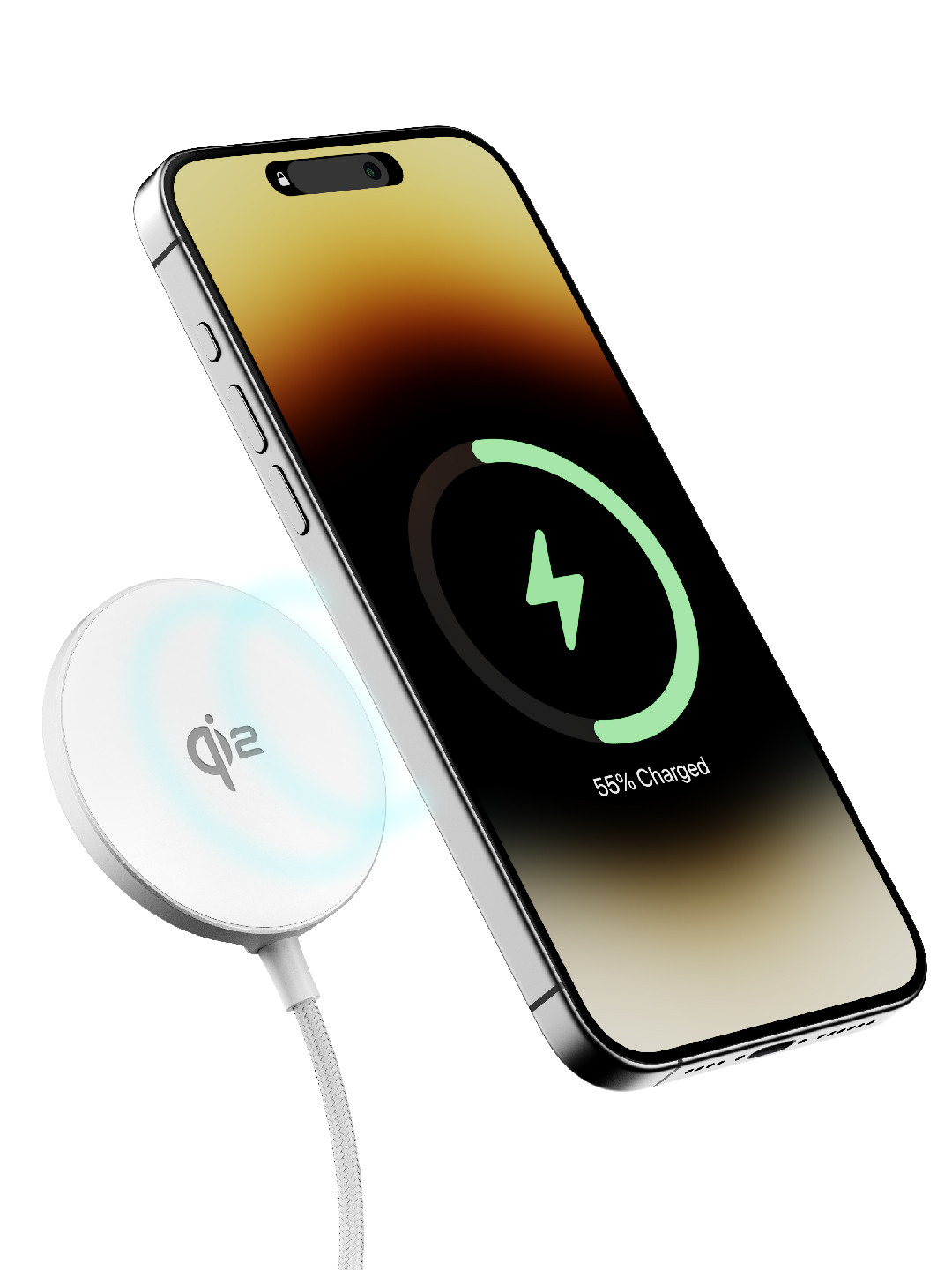 Ambrane AerosynQ B 15W Qi-2 MagSafe with 60W Type C Wireless Charger