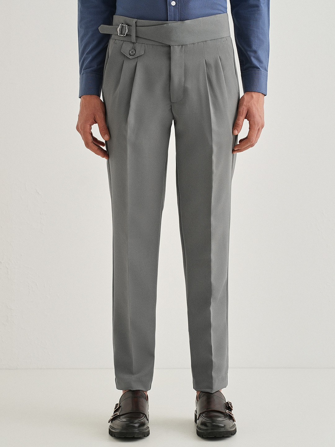 Banana Club Men Ash Olive Gurkha Pant