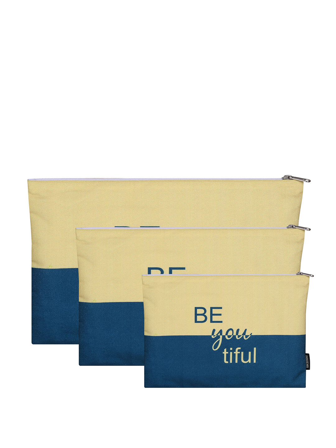 RAK DESIGNS Set Of 3 Printed Canvas Purse Clutch