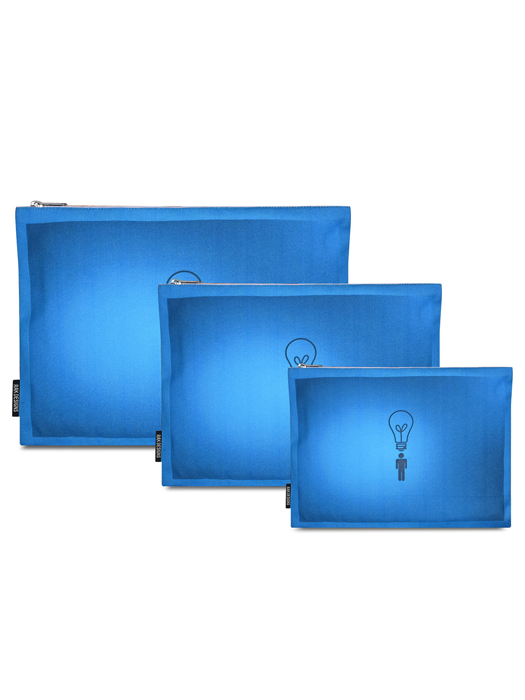 RAK DESIGNS Pack 0f 3 Printed Travel Accessory Pouch
