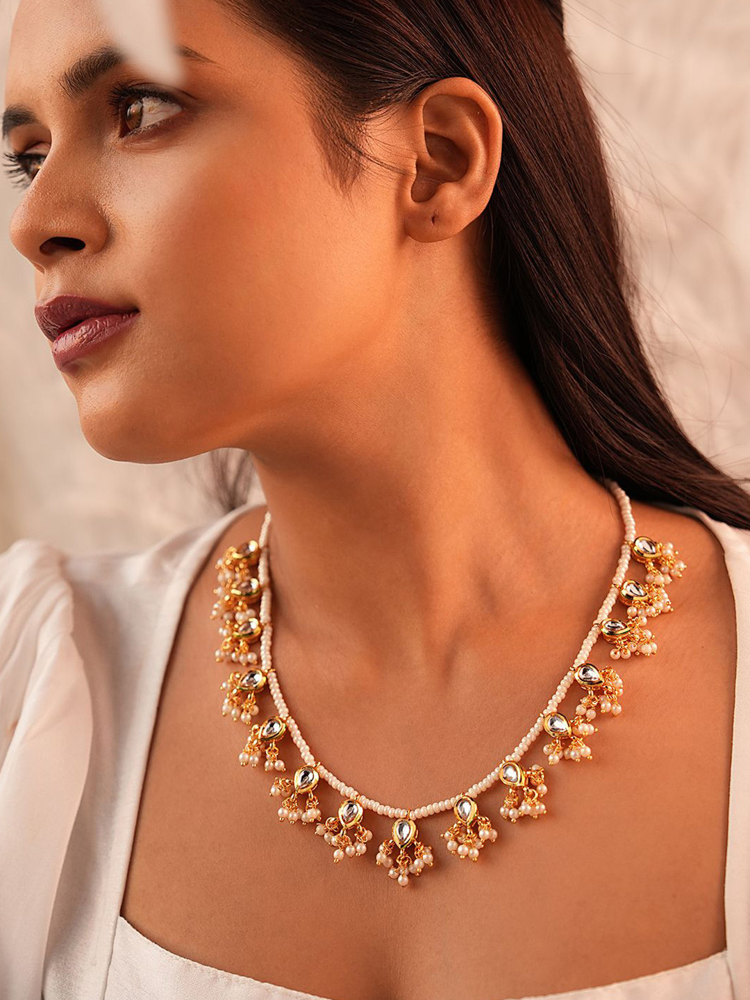 Binnis Wardrobe Pearl-Kundan Necklace