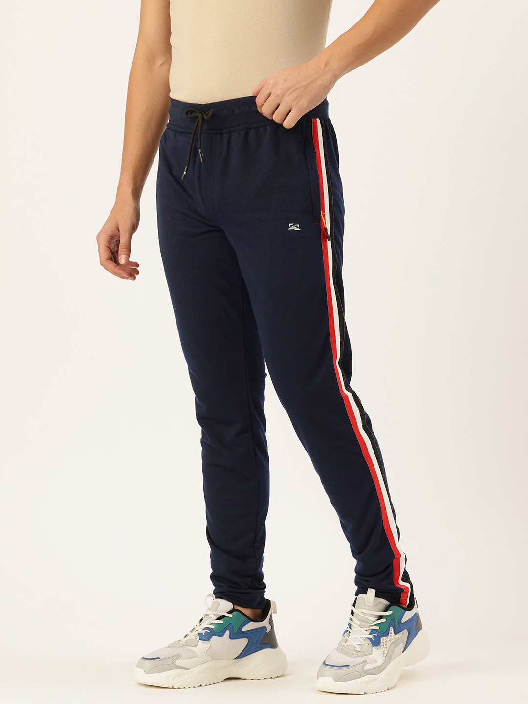 FIFTY TWO Men Side Striped Dry Fit Training Track Pants