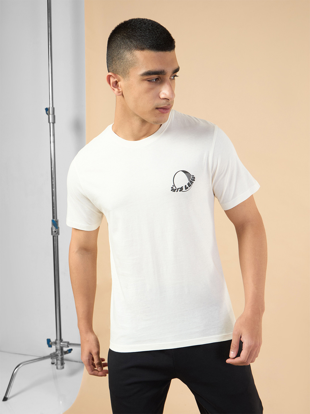 CULT Men White Sports League T-shirt