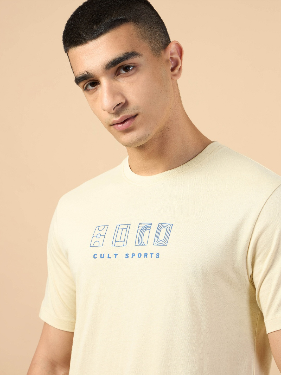 CULT Men's Beige Cult Sport's Club T-shirt