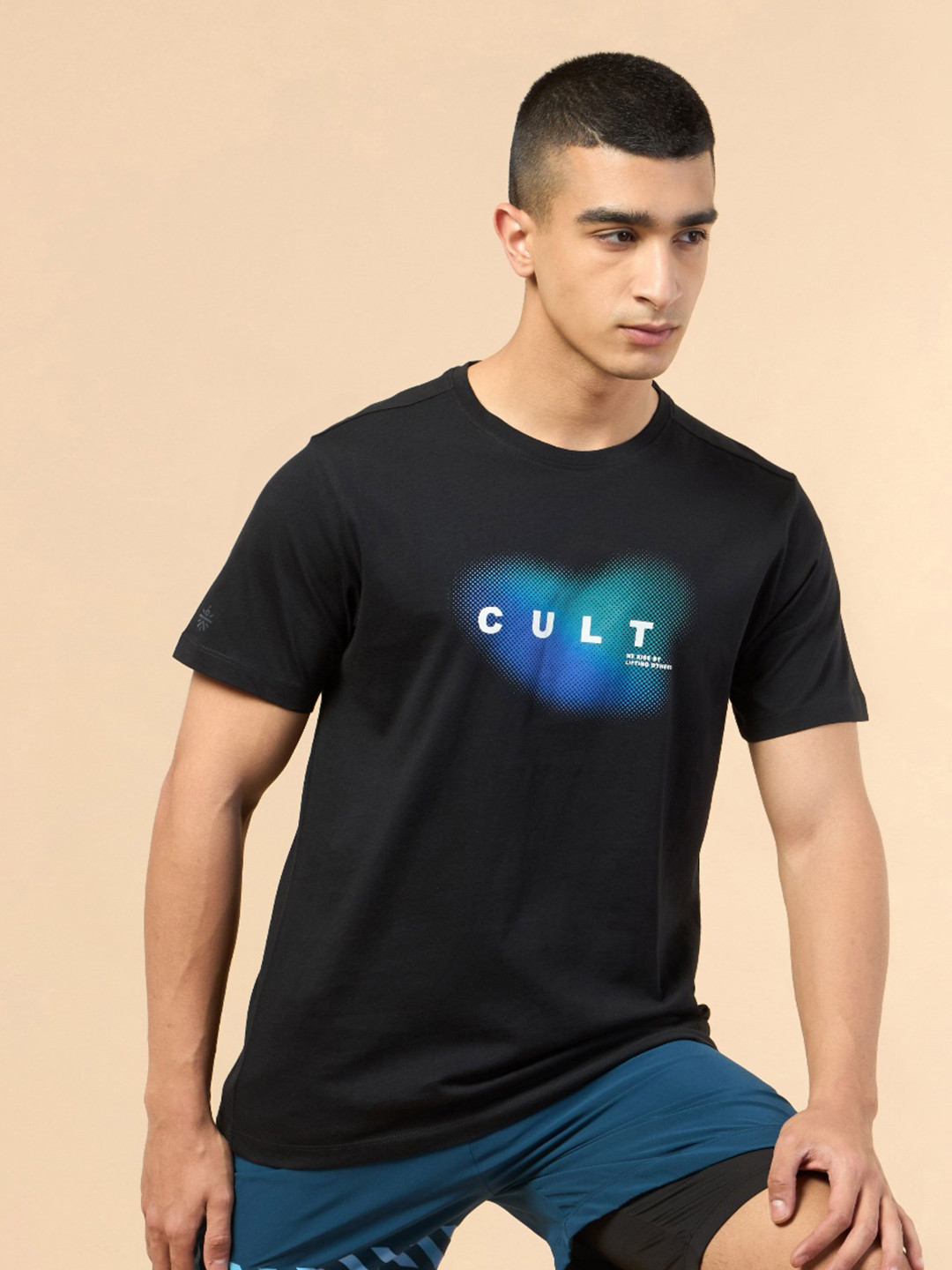 CULT Men Black Cult Training Graphic T-shirt