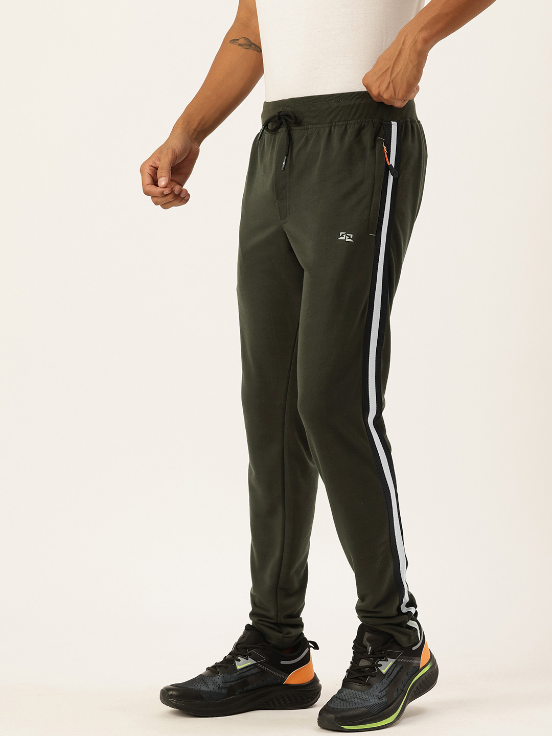 FIFTY TWO Men Side Striped Dry Fit Training Track Pants
