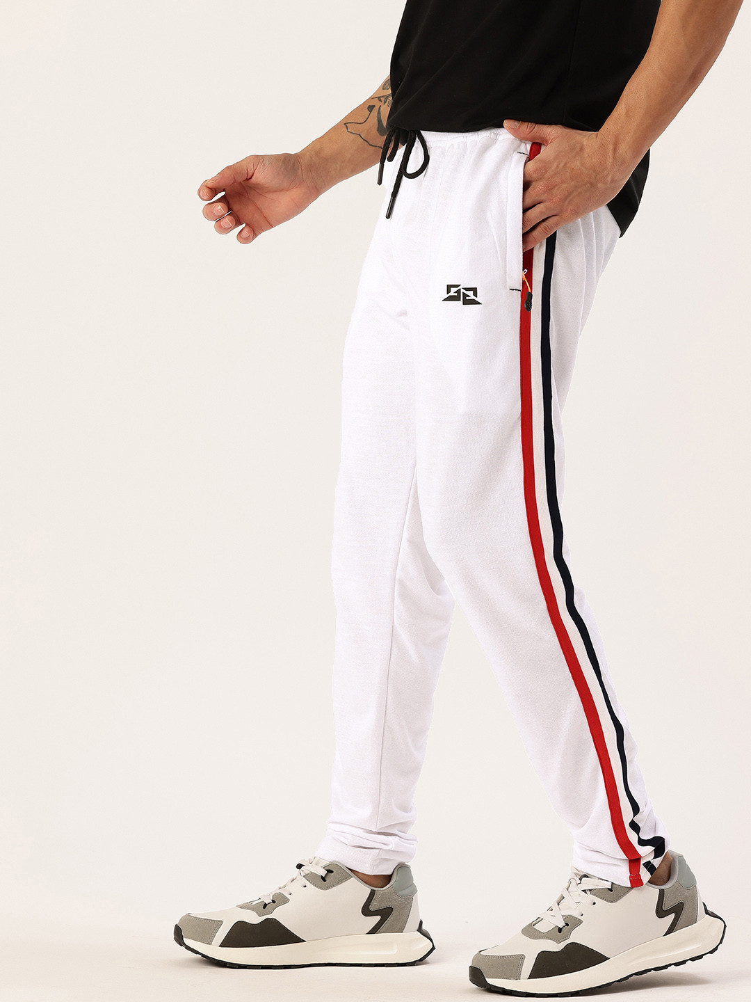 FIFTY TWO Men Dry Fit Training Sports Track Pants With Side Stripes