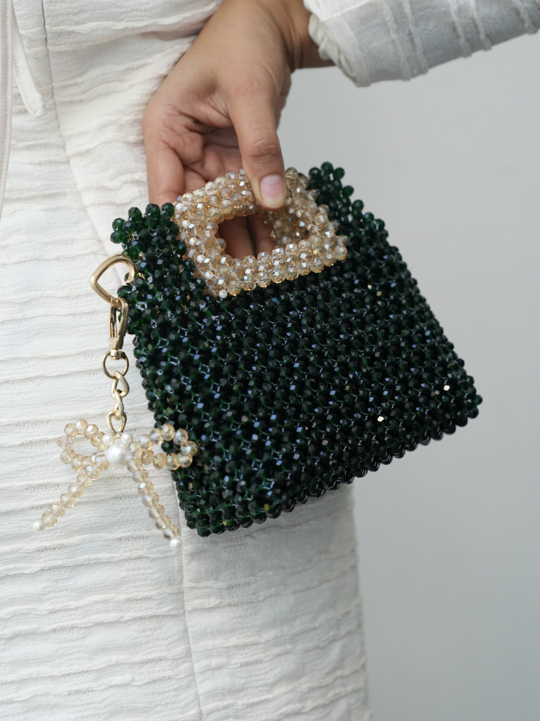 Chiaro Women Bow Embellished Purse With Cut Out Handle