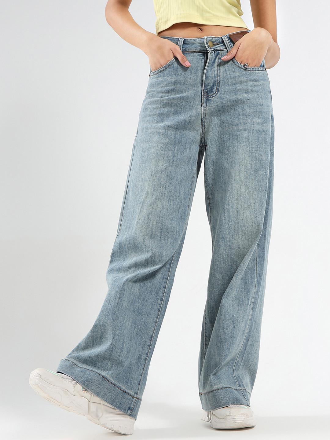 StyleCast X SERA Women Wide Leg High-Rise Stretchable Jeans