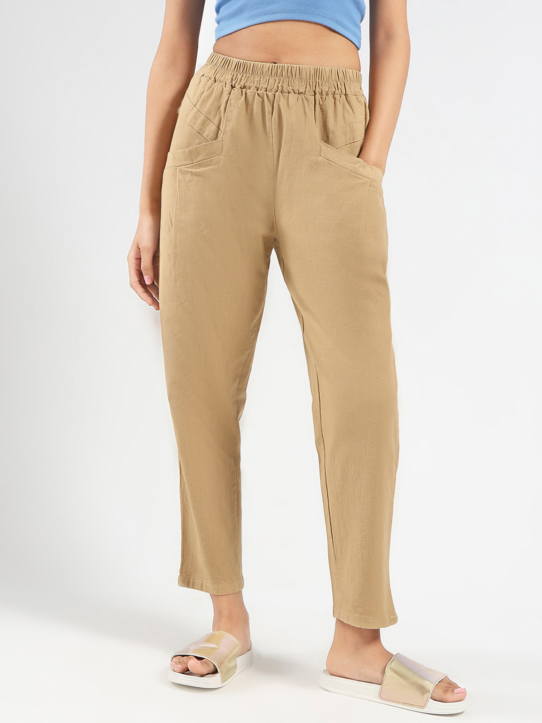 StyleCast X SERA Women Smart Regular Fit Flat-Front Peg Trouser