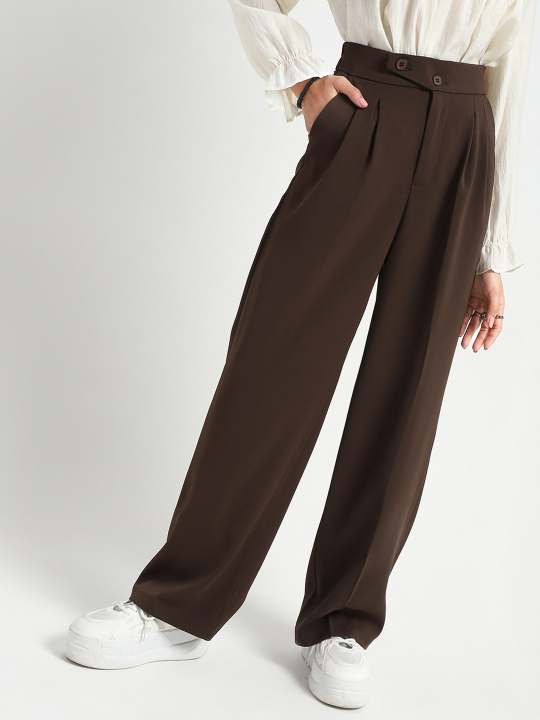 StyleCast X Sera Women Korean High Rise Pleated Trouser