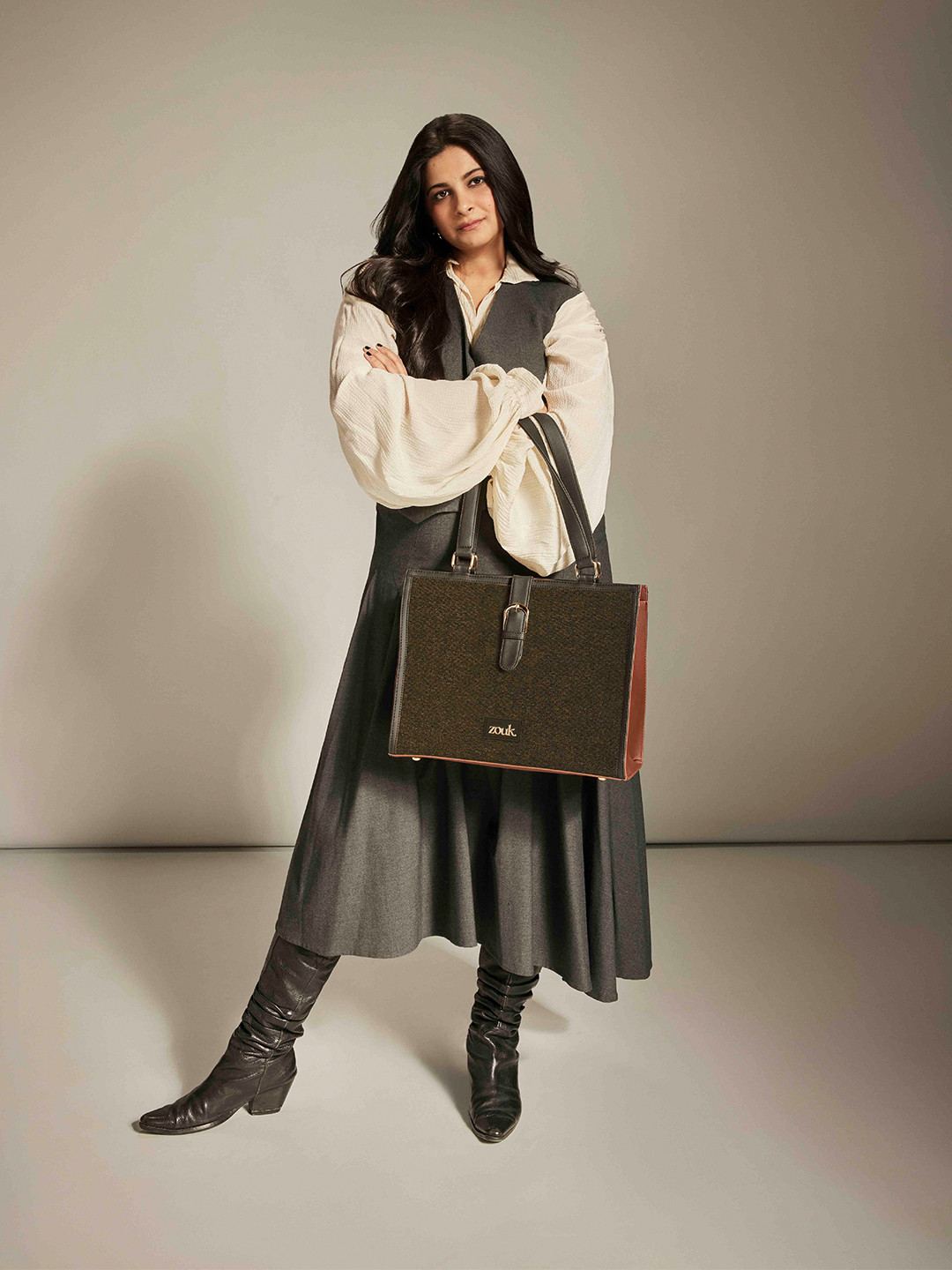 ZOUK Women Textured Shopper Rhea Kapoor Tote Bag - Bristel